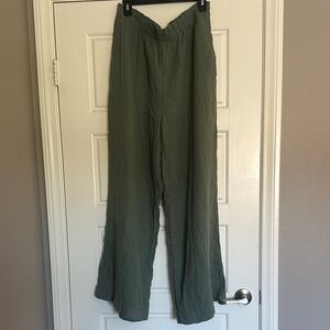 GAPGreen Gauze Relaxed Pants